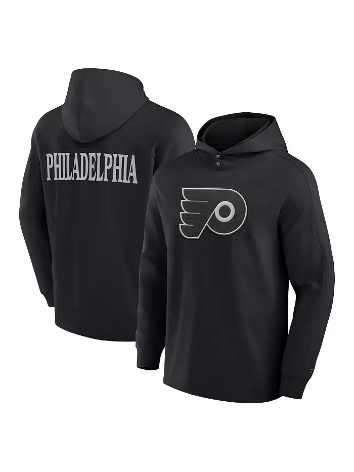 Мужская черная толстовка с длинным рукавом Philadelphia Flyers Elements Blaze Tri-Blend Fanatics — изображение 1 из 3