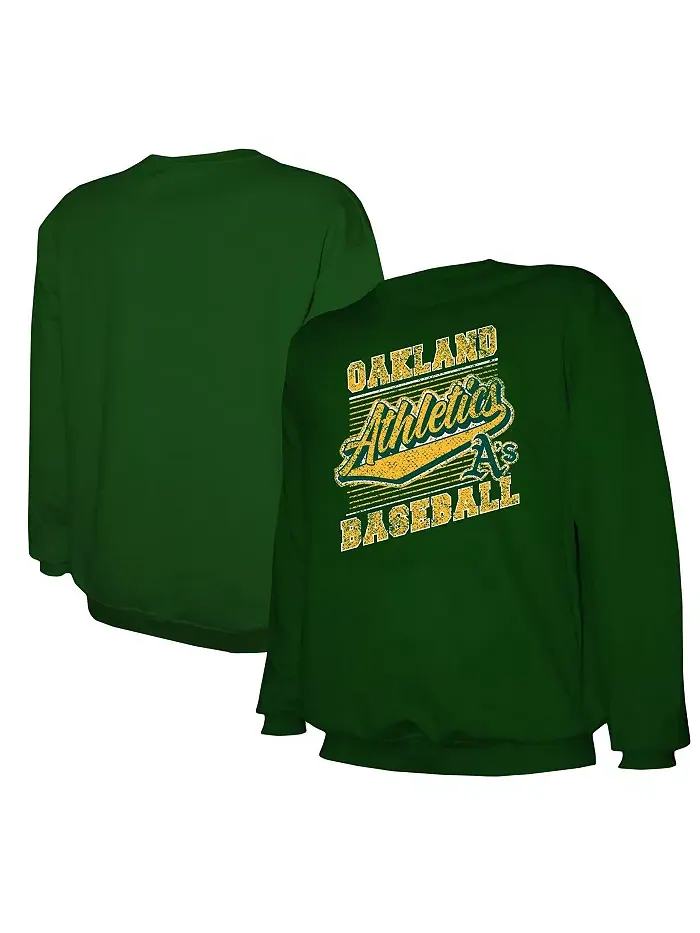 Мужская зеленая толстовка Oakland Athletics Stitches — изображение 1 из 3
