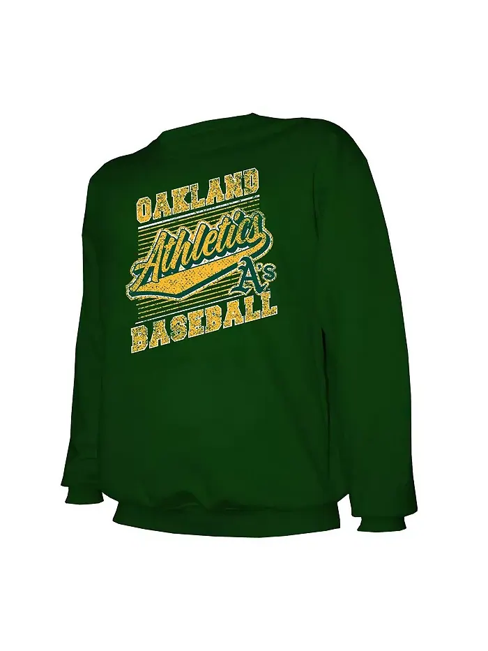 Мужская зеленая толстовка Oakland Athletics Stitches — изображение 2 из 3