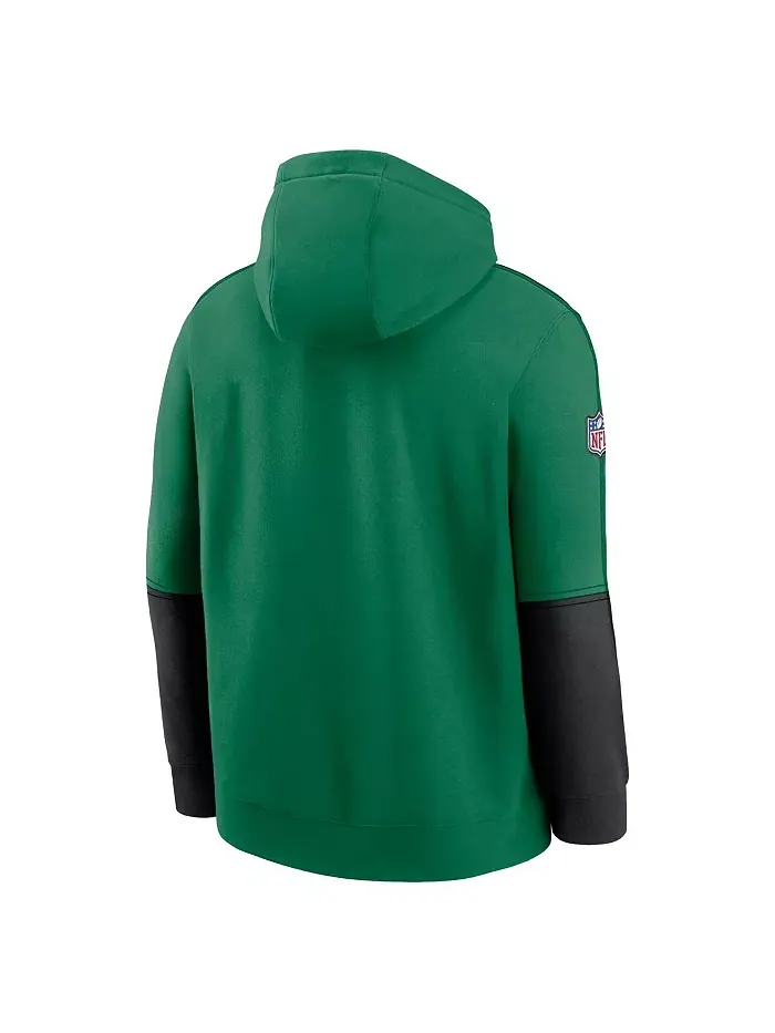 Мужской трикотажный худи с капюшоном Kelly Green Philadelphia Eagles Throwback Logo Club Nike — изображение 2 из 3