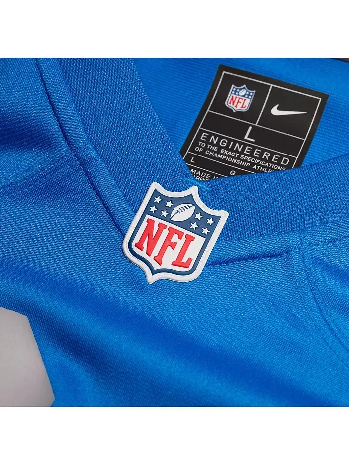Мужская игровая джерси Aidan Hutchinson синего цвета Detroit Lions (альтернативная) Nike — изображение 4 из 5