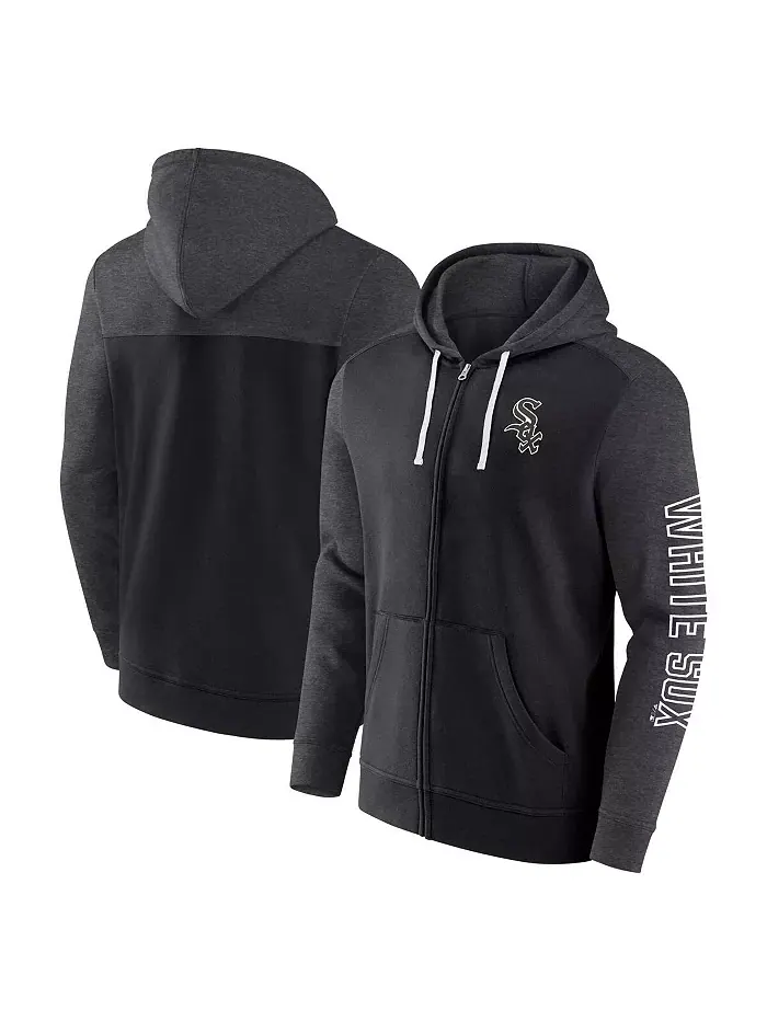 Мужская черная толстовка с молнией Chicago White Sox Offensive Line Up Fanatics — изображение 1 из 3