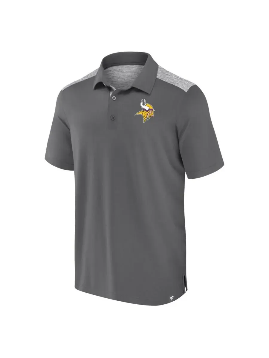 Fanatics Мужская серая рубашка-поло Minnesota Vikings Long Shot — изображение 2 из 3, серый