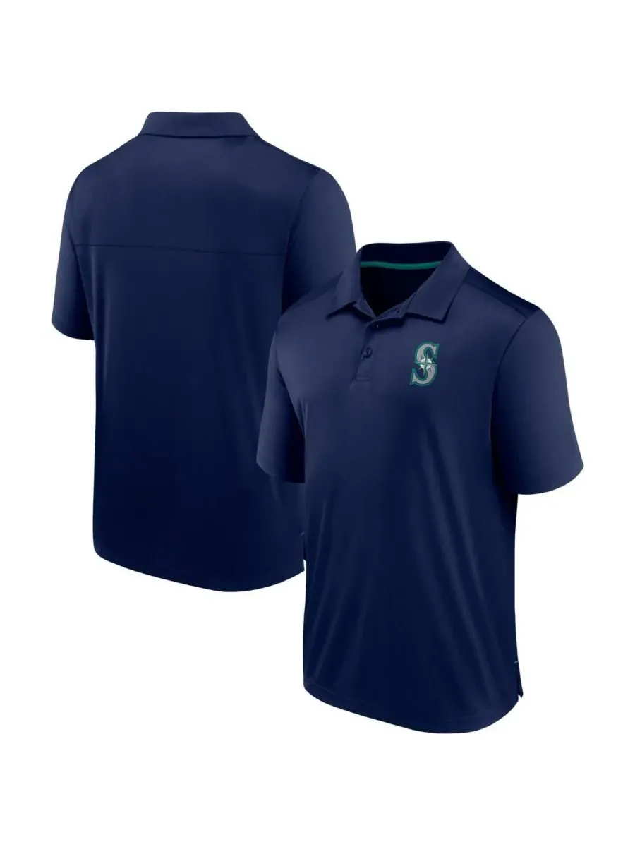 Fanatics Мужская темно-синяя приталенная рубашка-поло Seattle Mariners — изображение 1 из 3, темно-синий