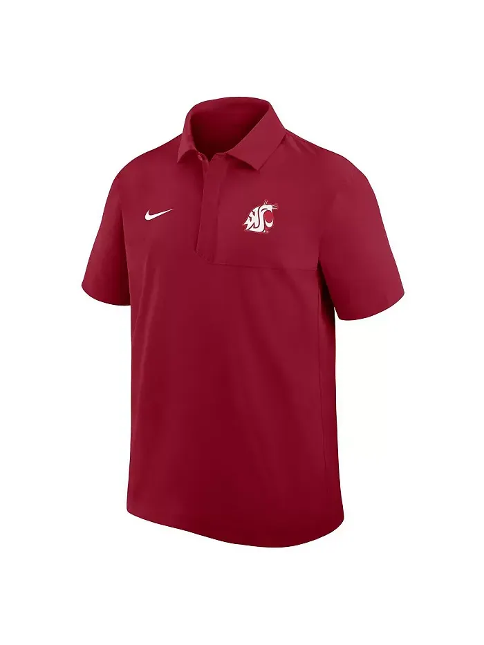 Мужская малиновая поло Washington State Cougars из ткани Dri-FIT Nike — изображение 3 из 3