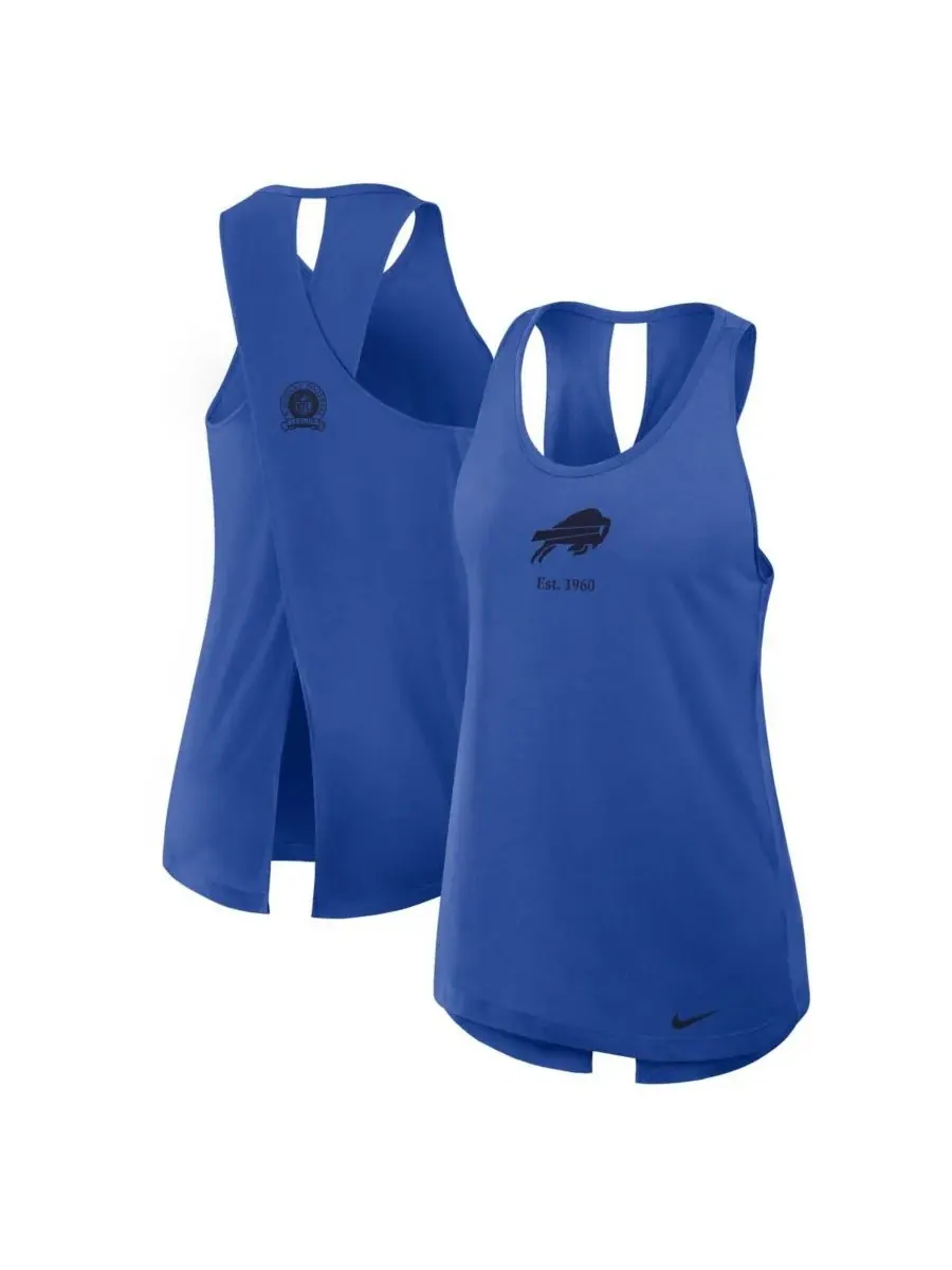 Женская майка Royal Buffalo Bills Glory Crisscross Performance Tank Top Nike — изображение 1 из 4, королевский