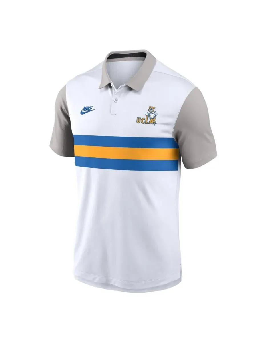 Nike Мужская белая/серая поло-рубашка UCLA Bruins Athletic Prep Legacy Logo Vapor Performance — изображение 2 из 3