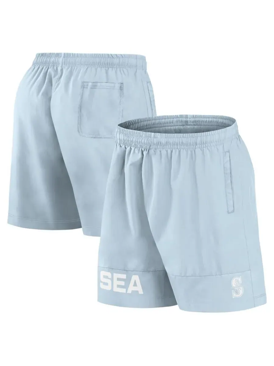 Fanatics Мужские светло-голубые плавательные шорты Seattle Mariners Elements — изображение 1 из 3, светлый синий