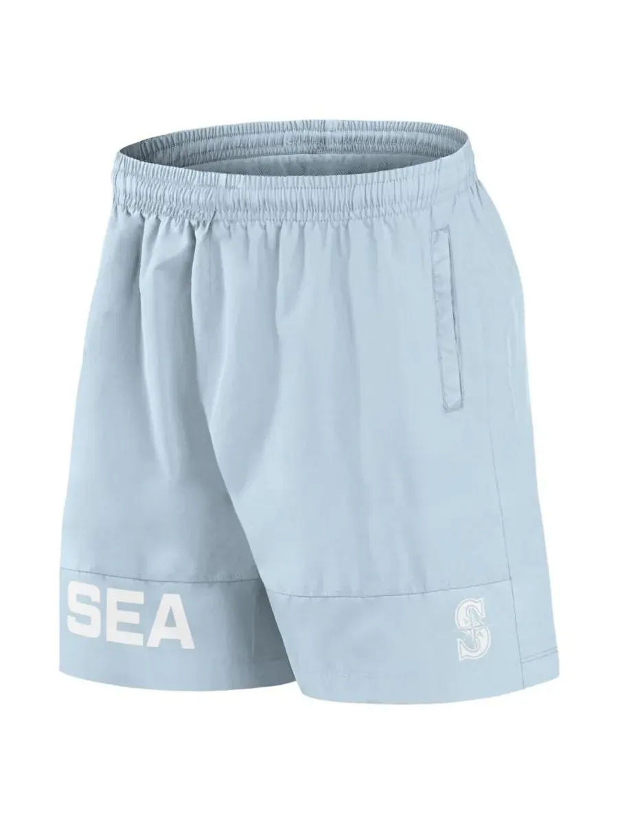 Fanatics Мужские светло-голубые плавательные шорты Seattle Mariners Elements — изображение 3 из 3, светлый синий