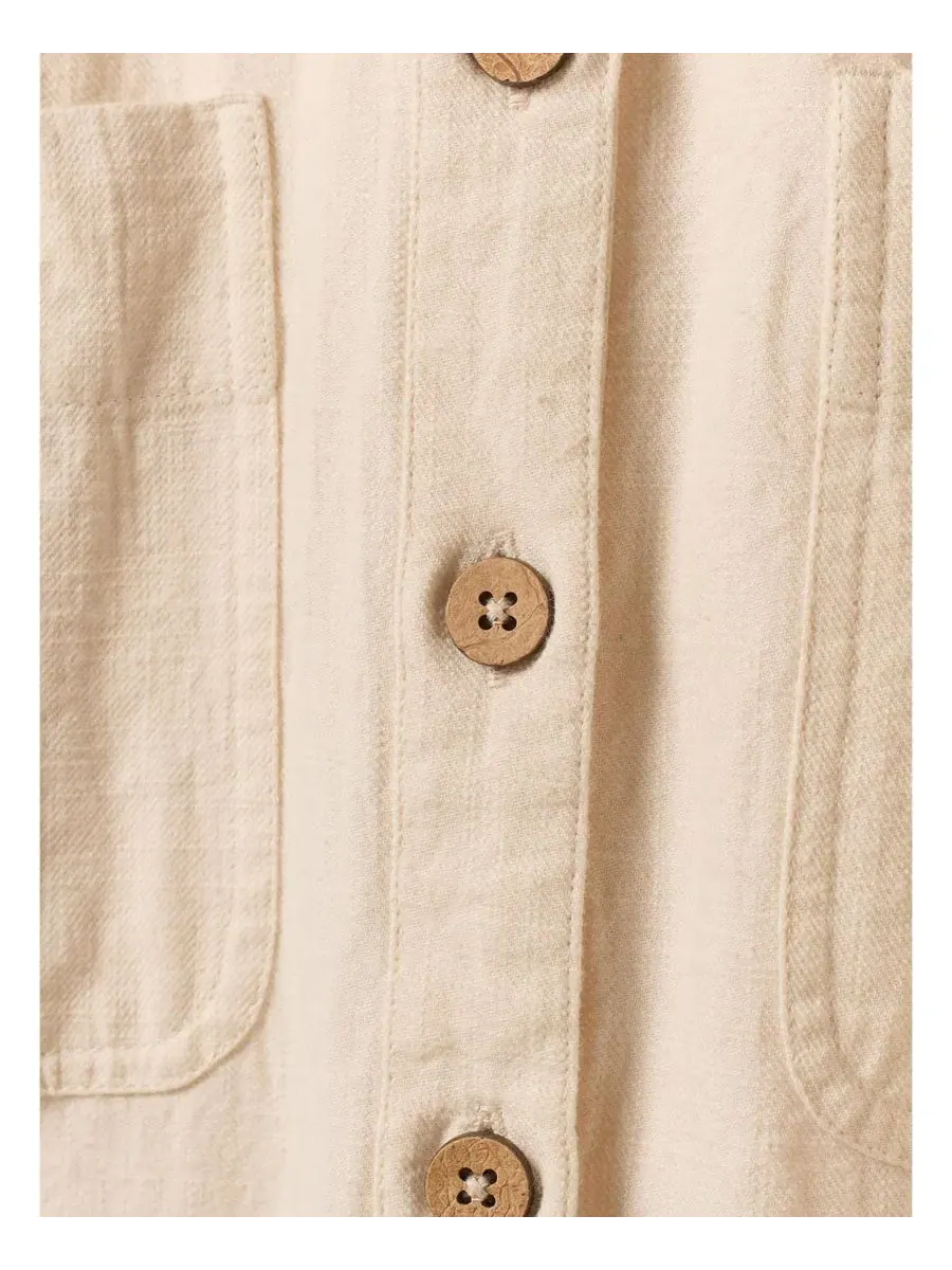 Женское платье-рубашка миди в стиле сафари с поясом Celtic & Co., Undyed Oatmeal — изображение 6 из 8