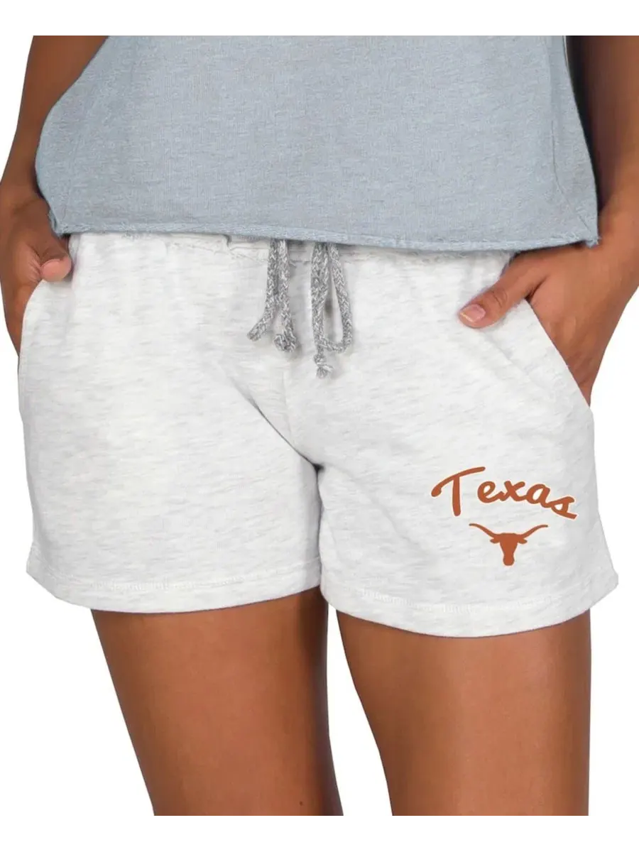 Женские шорты Ash Texas Longhorns Mainstream French Terry Tri-Blend Concepts Sport, пепельный