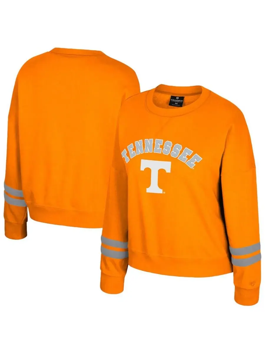 Colosseum Женская флисовая толстовка с круглым вырезом Tennessee Orange Tennessee Volunteers — изображение 1 из 3, оранжевый