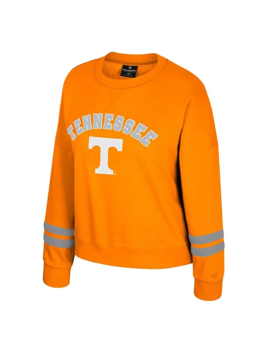 Colosseum Женская флисовая толстовка с круглым вырезом Tennessee Orange Tennessee Volunteers — изображение 2 из 3, оранжевый