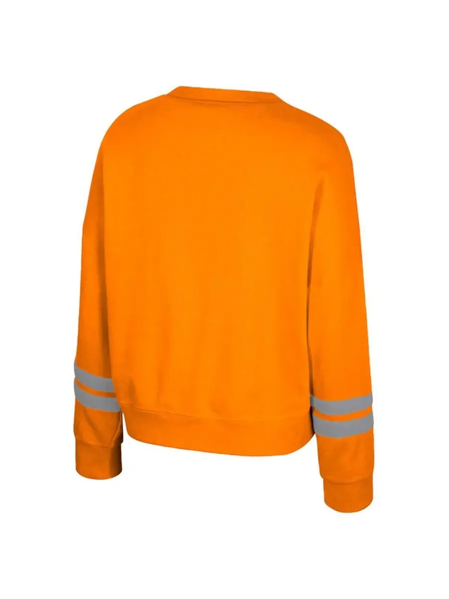 Colosseum Женская флисовая толстовка с круглым вырезом Tennessee Orange Tennessee Volunteers — изображение 3 из 3, оранжевый