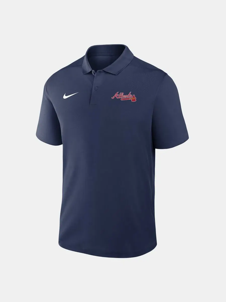 Мужское поло Dri-FIT Victory с логотипом Atlanta Braves Nike — изображение 3 из 4, темно-синий