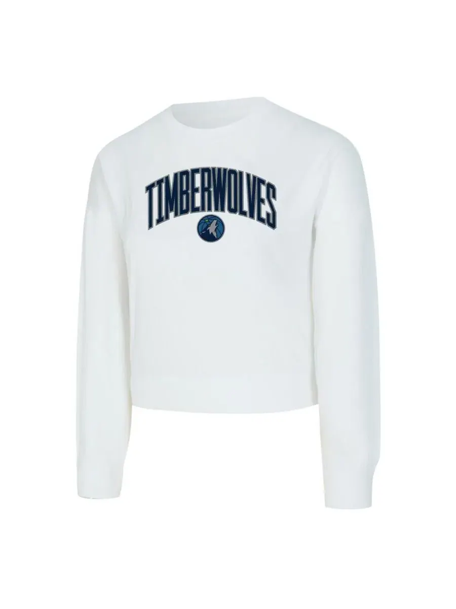 Женская футболка с длинным рукавом с принтом Minnesota Timberwolves Laney Chenille Concepts Sport — изображение 2 из 3, белый