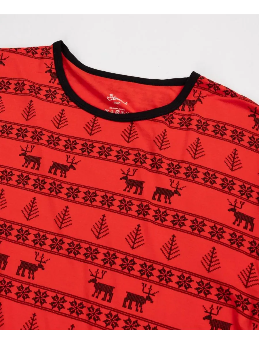 Пижамный комплект с длинным рукавом Reindeer Leveret, Reindeer — изображение 2 из 6