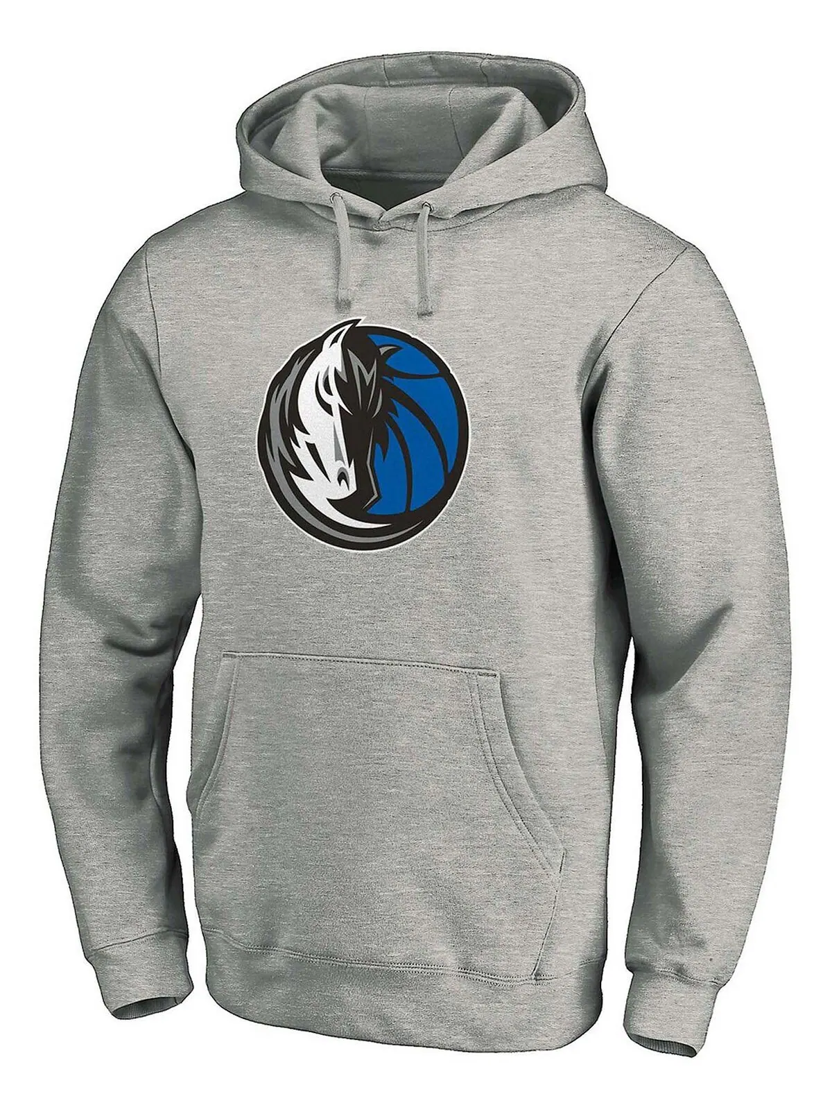 Мужская толстовка с капюшоном с логотипом dallas mavericks team primary в меланжевом сером цвете — изображение 2 из 3, серый