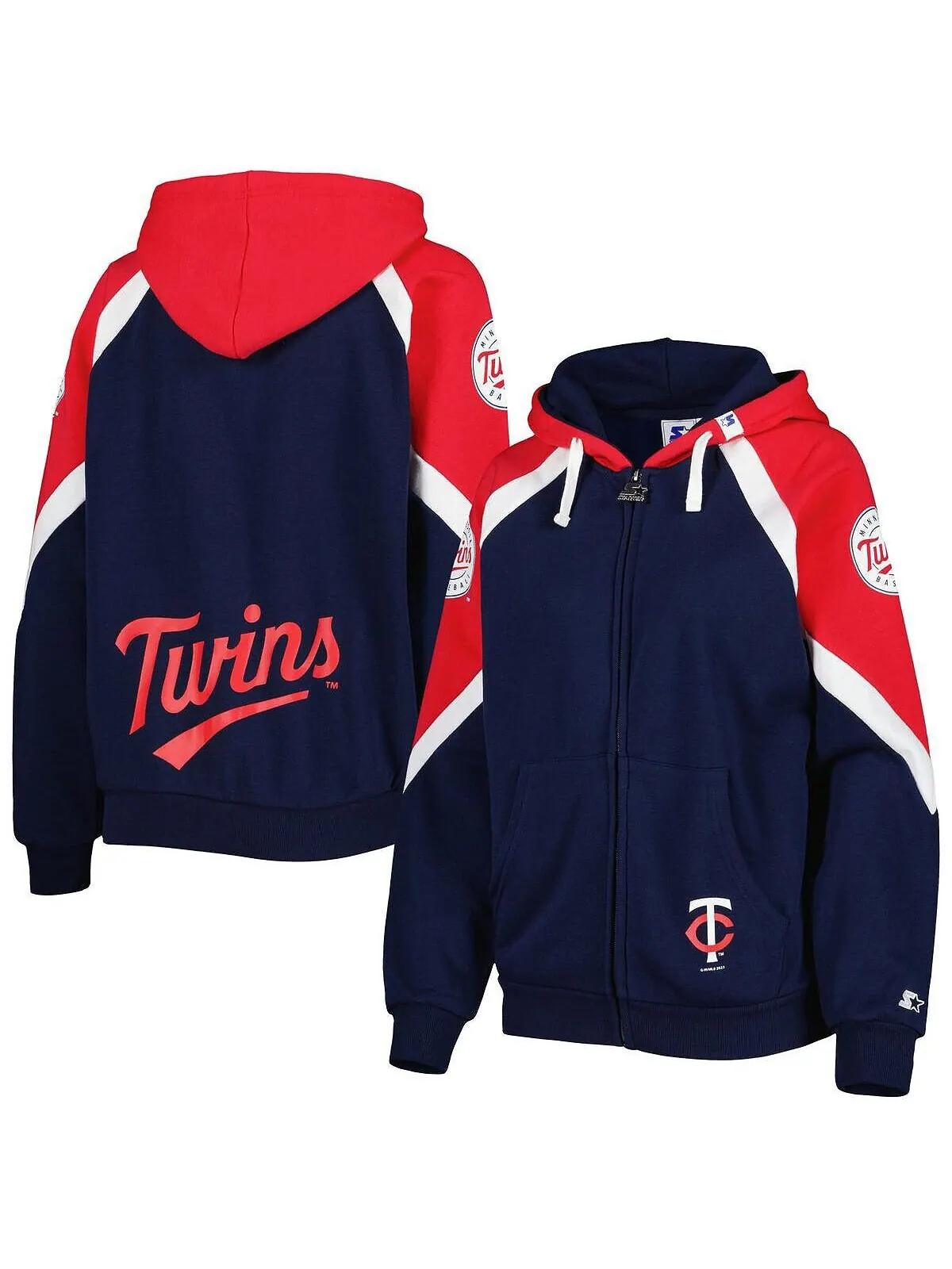 Женская темно-красная толстовка с молнией во всю длину Minnesota Twins Hail Mary Starter