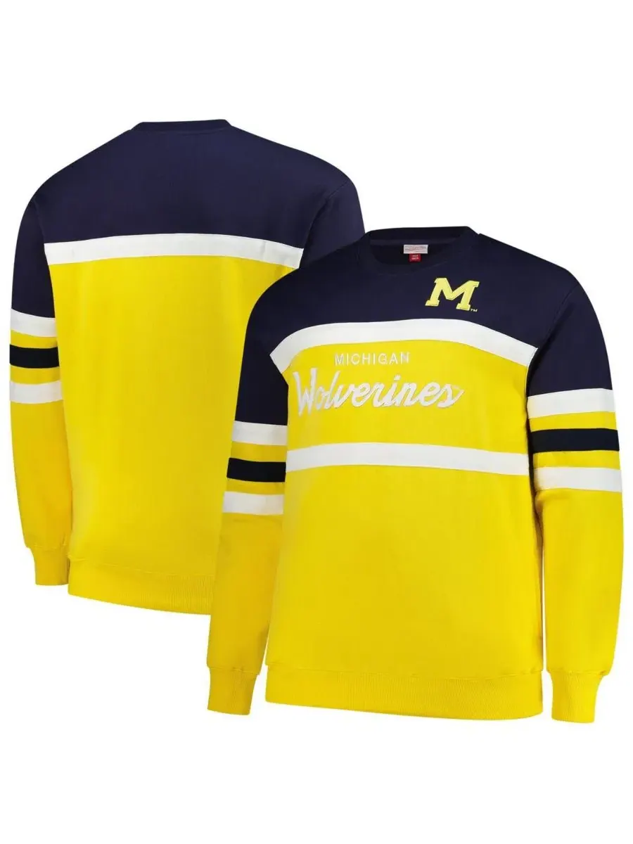 Толстовка с флисовой подкладкой Vintage Logo Head Coach Mitchell & Ness — изображение 1 из 3, желтый