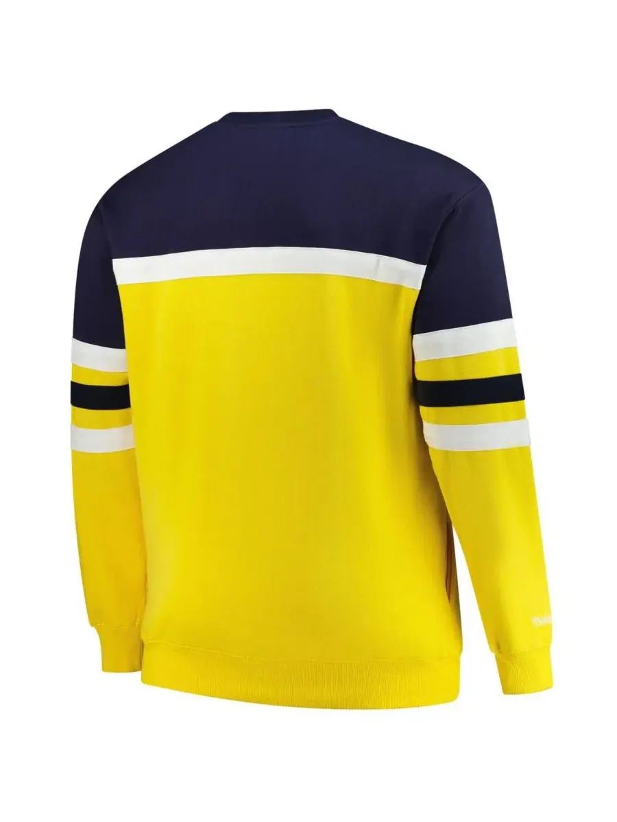 Толстовка с флисовой подкладкой Vintage Logo Head Coach Mitchell & Ness — изображение 3 из 3, желтый