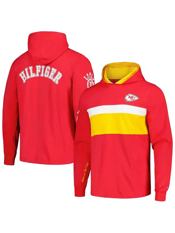 Мужская красная толстовка с длинным рукавом Kansas City Chiefs Morgan Tommy Hilfiger — изображение 1 из 3