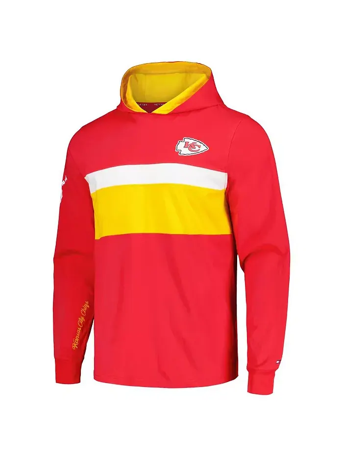 Мужская красная толстовка с длинным рукавом Kansas City Chiefs Morgan Tommy Hilfiger — изображение 2 из 3