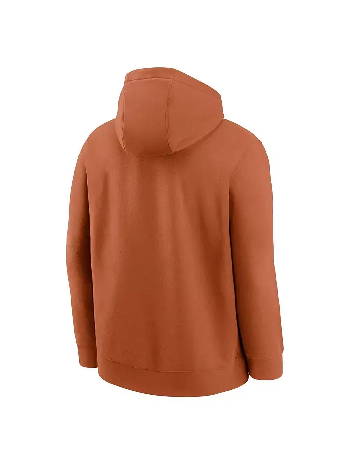 Мужской баскетбольный худи с капюшоном Texas Longhorns Icon Club Fleece цвета техасского оранжевого — изображение 3 из 3