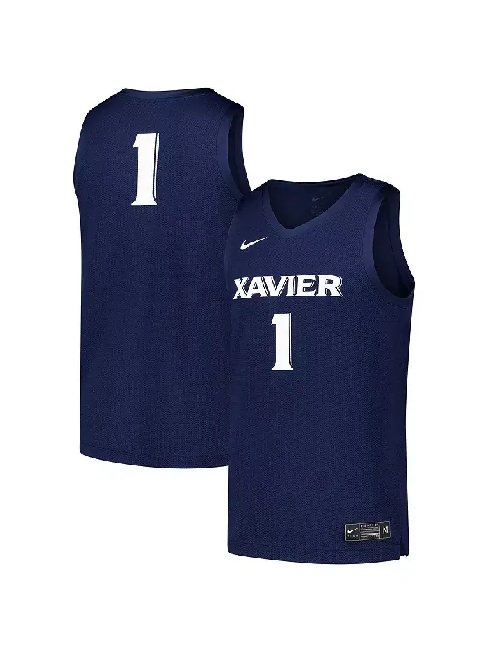 Мужская баскетбольная реплика джерси Xavier Musketeers №1 в синем цвете Nike — изображение 1 из 3