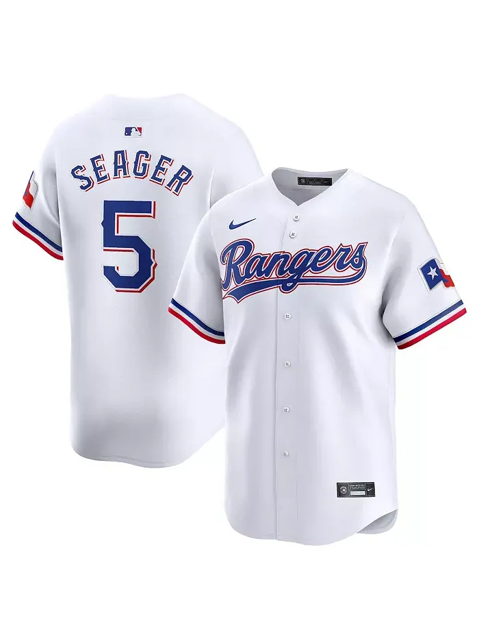 Мужская белая ограниченная игровая футболка Texas Rangers Кори Сигера Nike — изображение 1 из 3