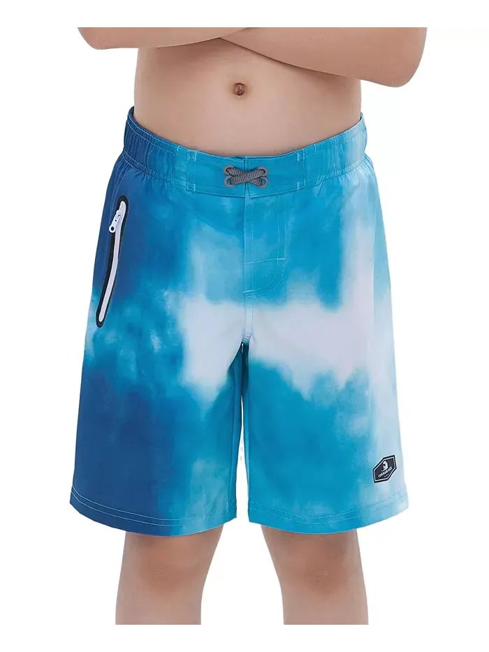Мальчиковые плавки для плавания Board Shorts с 4-сторонней растяжкой, быстросохнущие, с сетчатой