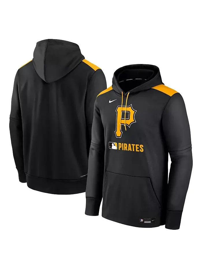 Мужская черная толстовка с капюшоном Pittsburgh Pirates Authentic Collection Performance Pullover