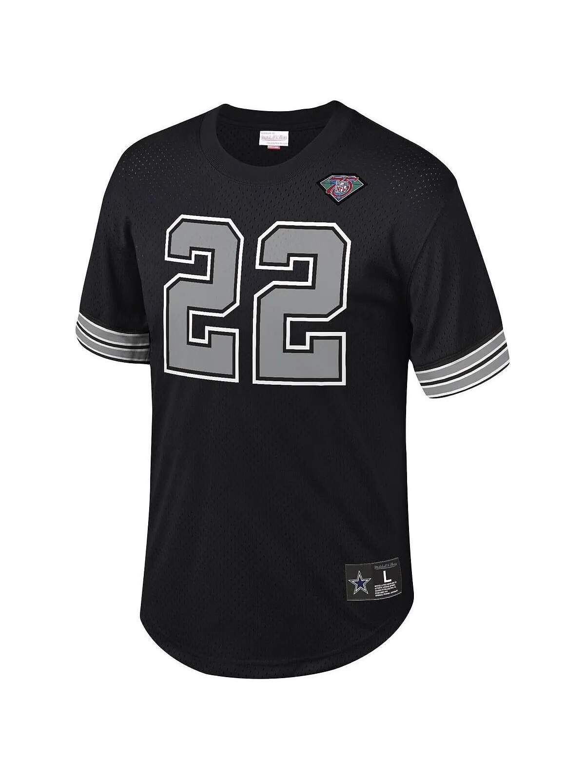 Мужская футболка emmitt smith black dallas cowboys из сетки с именем и номером игрока на пенсии — изображение 3 из 3, черный