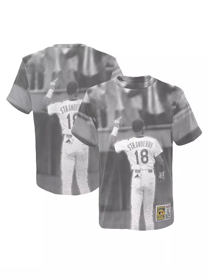 Белая сублимированная футболка Big Boys Darryl Strawberry New York Mets Mitchell & Ness — изображение 1 из 3