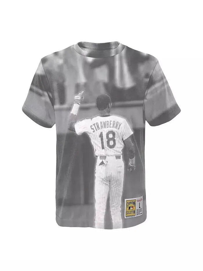 Белая сублимированная футболка Big Boys Darryl Strawberry New York Mets Mitchell & Ness — изображение 2 из 3