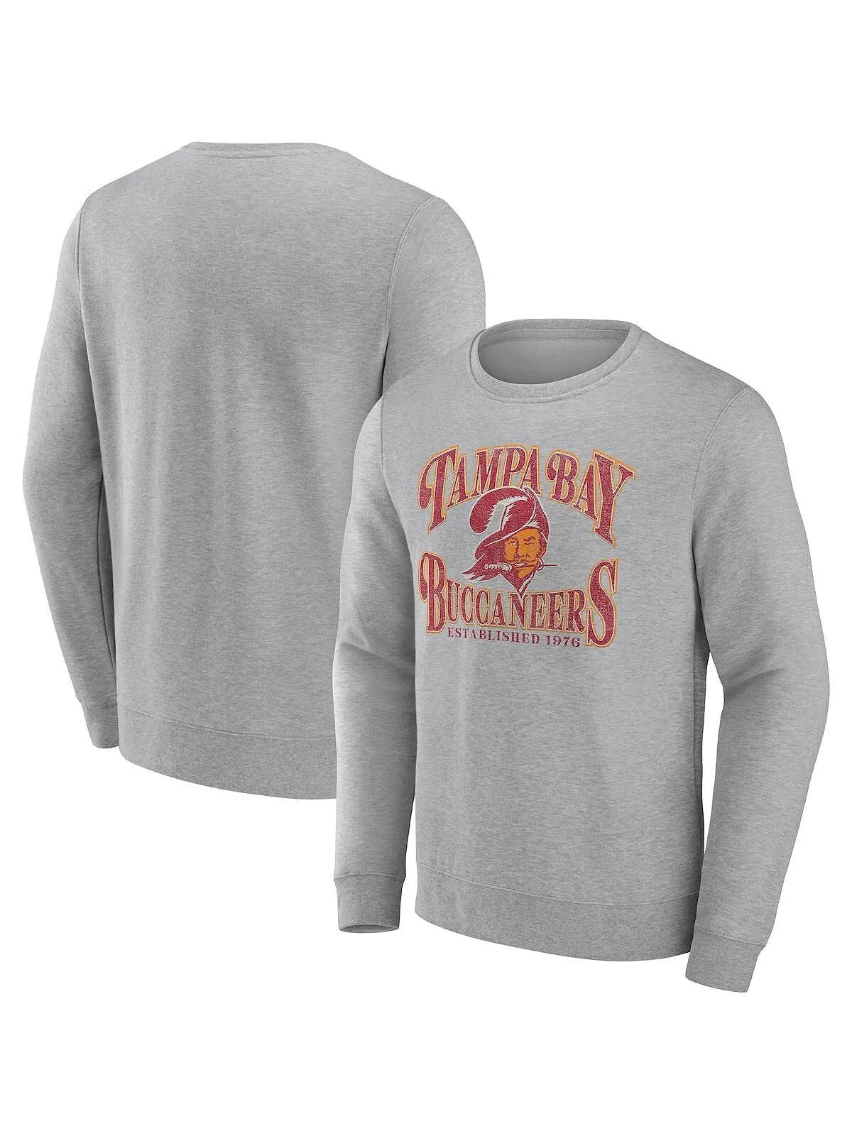 Мужская фирменная толстовка с принтом heathered charcoal tampa bay buccaneers playability pullover — изображение 1 из 3