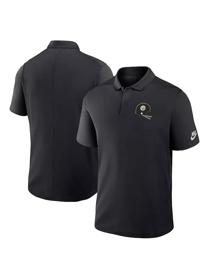 Мужская черная поло Pittsburgh Steelers Rewind Victory Performance Nike — изображение 1 из 3