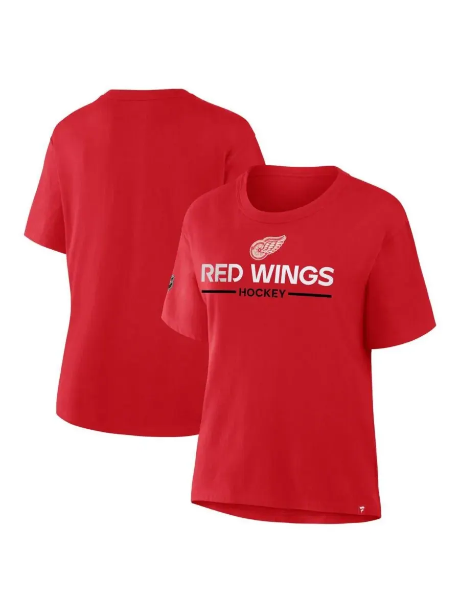 Fanatics Женская красная футболка Detroit Red Wings, посвященная столетию клуба — изображение 1 из 3, красный