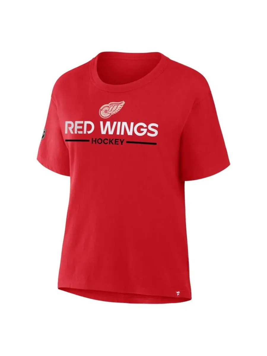Fanatics Женская красная футболка Detroit Red Wings, посвященная столетию клуба — изображение 2 из 3, красный