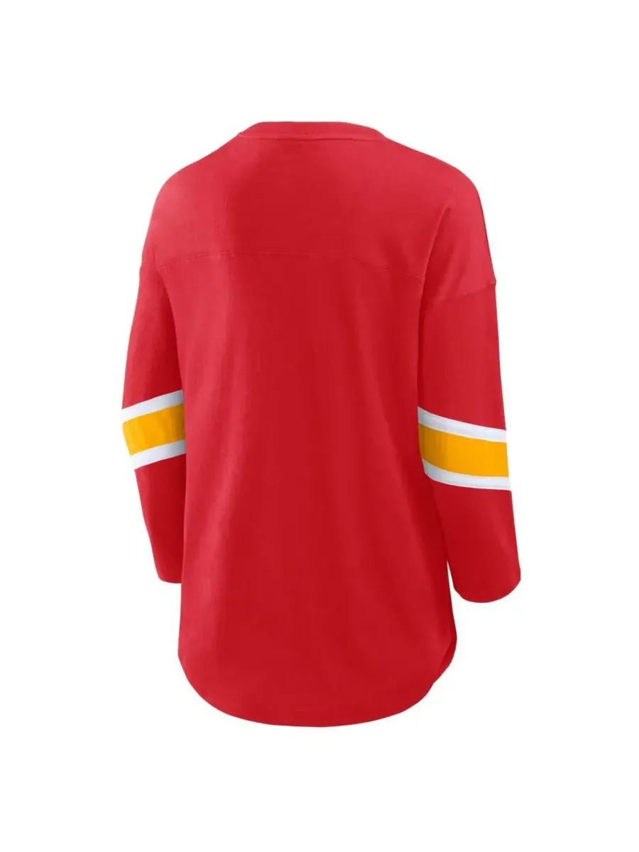 Fanatics Женская красная футболка Kansas City Chiefs Redzone с рукавами 3/4 — изображение 3 из 3, красный