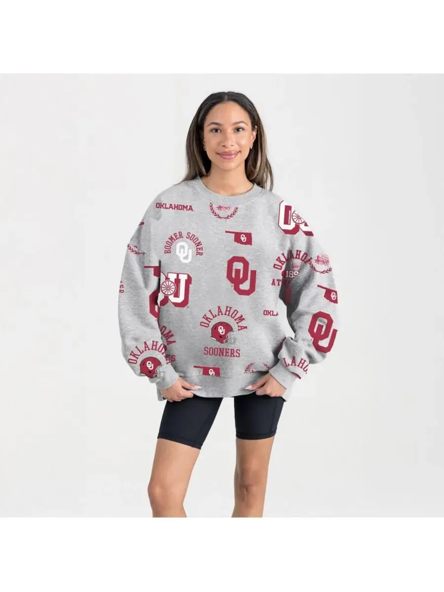 Gameday Couture Женская серая флисовая толстовка Oklahoma Sooners Always on Repeat