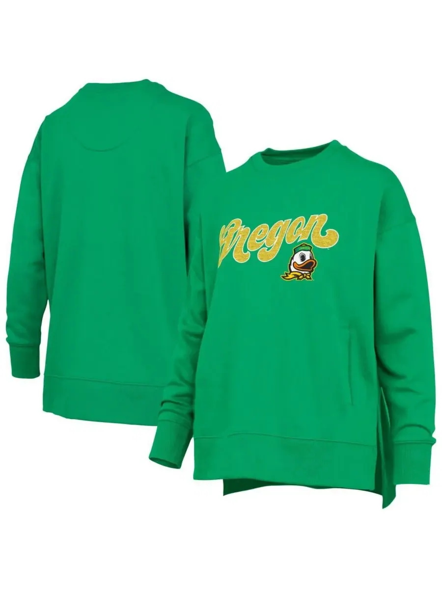 Pressbox Женская зеленая толстовка Oregon Ducks Bonanza Chenille Harper Script — изображение 1 из 3, зеленый