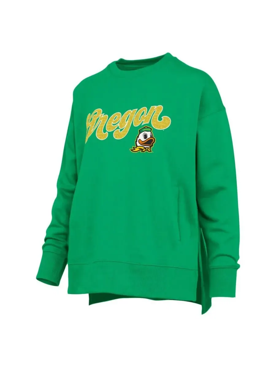 Pressbox Женская зеленая толстовка Oregon Ducks Bonanza Chenille Harper Script — изображение 3 из 3, зеленый