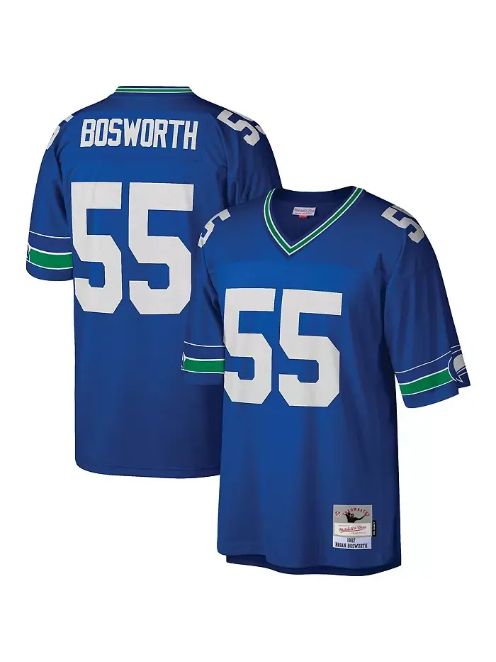 Мужская реплика джерси Brian Bosworth Seattle Seahawks Legacy Mitchell & Ness — изображение 1 из 3