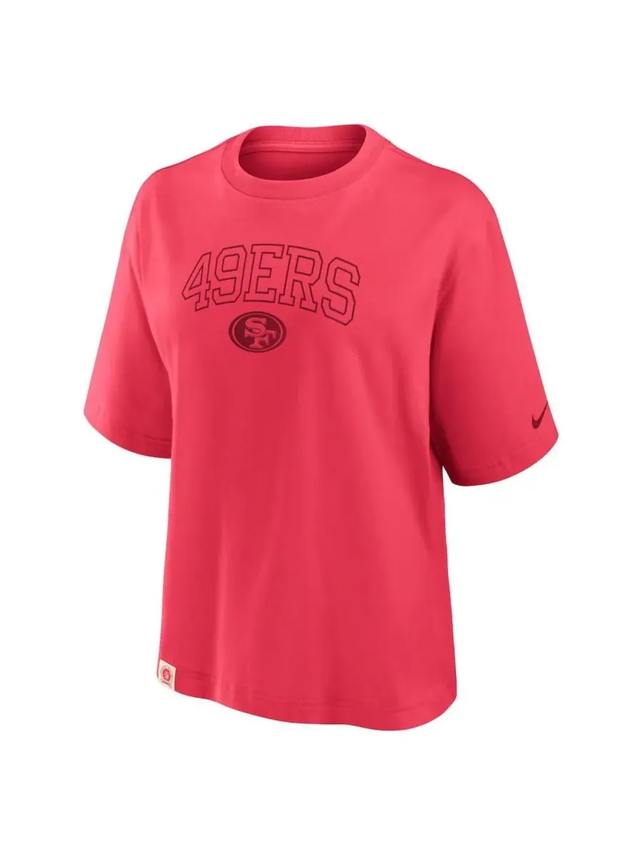 Женская алая футболка San Francisco 49ers Glory Arch свободного кроя Nike — изображение 2 из 5, алый