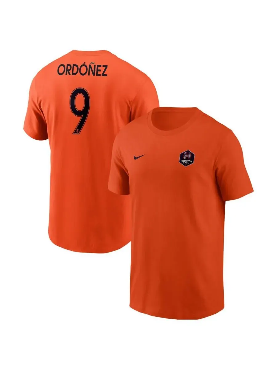 Nike Мужская футболка Diana Ordonez Orange Houston Dash Core с круглым вырезом — изображение 1 из 3, оранжевый
