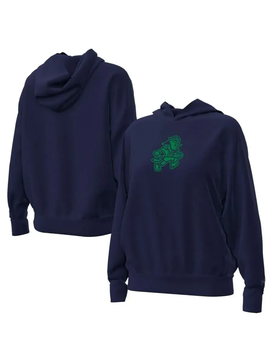 Under Armour Женская флисовая толстовка с капюшоном в темно-синем цвете с символикой команды Notre — изображение 1 из 3