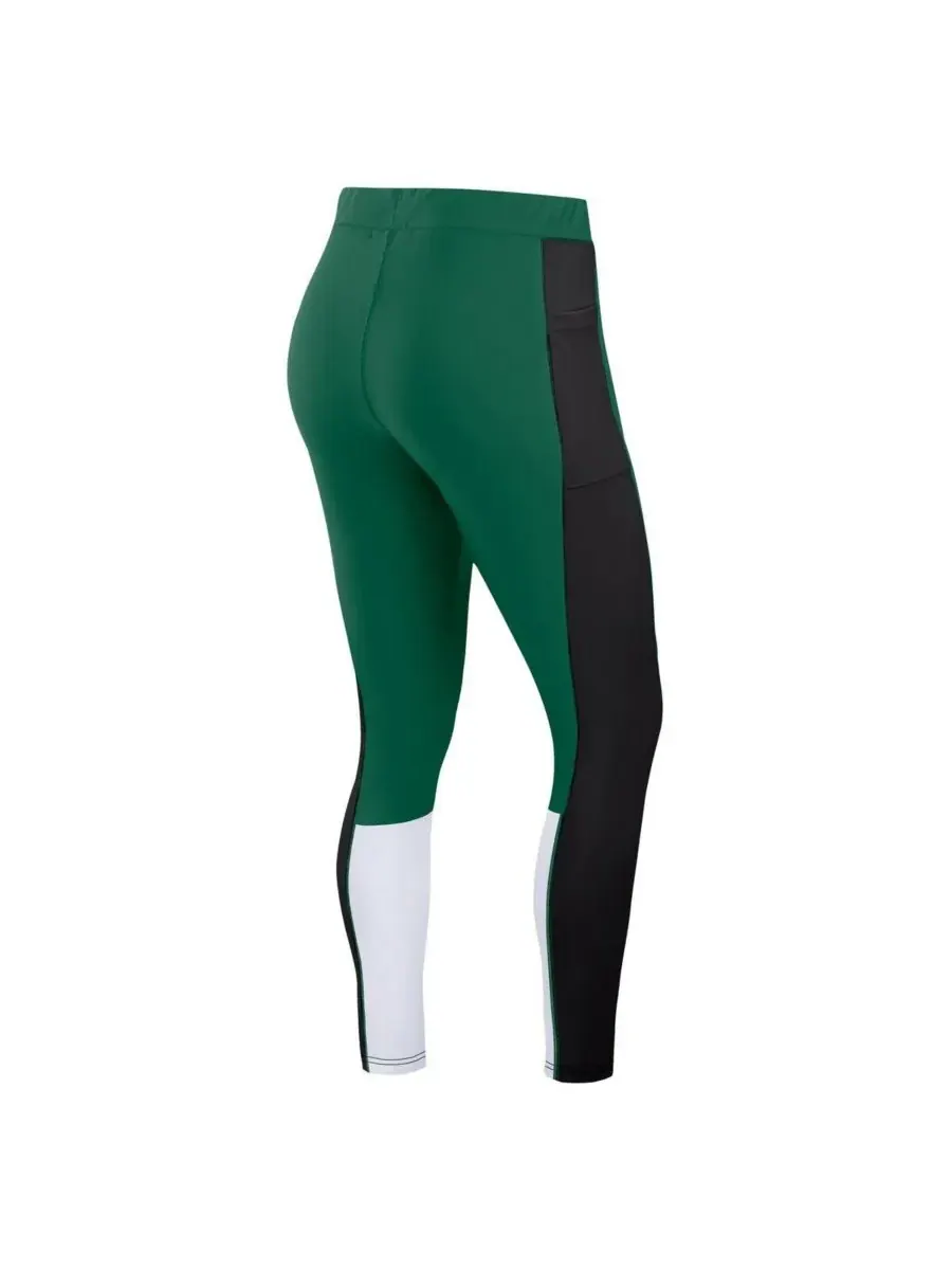 WEAR by Erin Andrews Женские леггинсы New York Jets в зелено-черной расцветке с цветными блоками — изображение 3 из 3