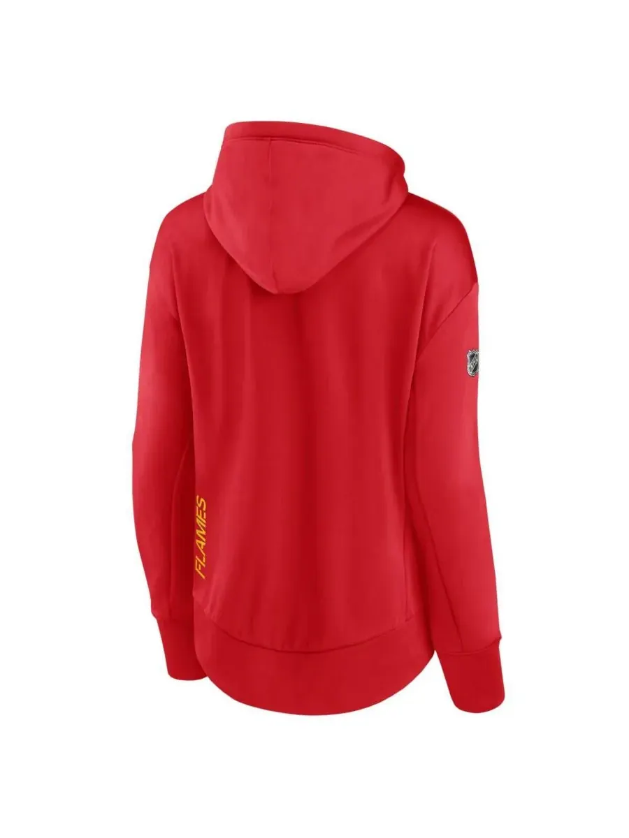 Fanatics Женская красная толстовка на молнии с символикой Calgary Flames Authentic Pro Rink — изображение 2 из 3, красный