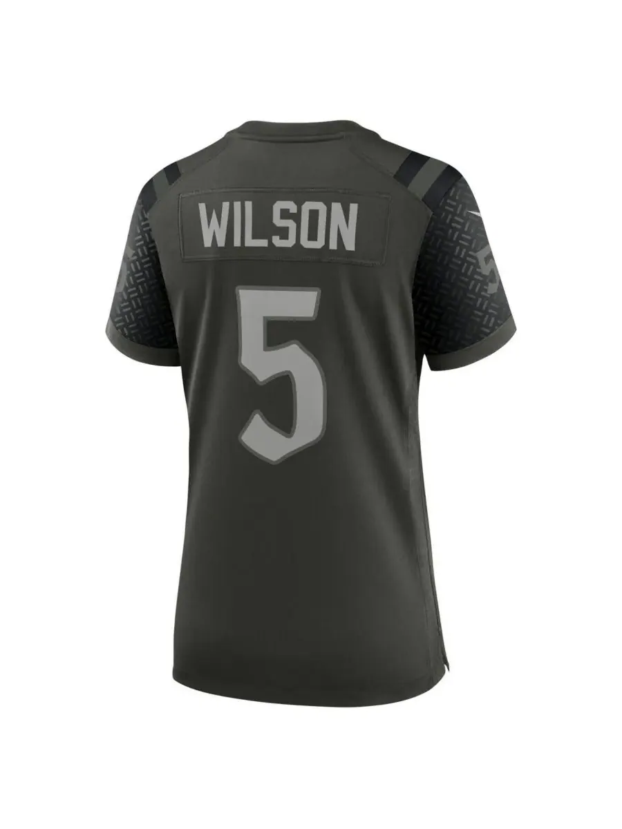 Nike Женская игровая майка Garrett Wilson Gotham Green New York Jets из коллекции Rivalries 2025 — изображение 2 из 2
